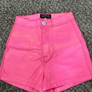 SWANK High Waist Neon Pink Women's Shorts